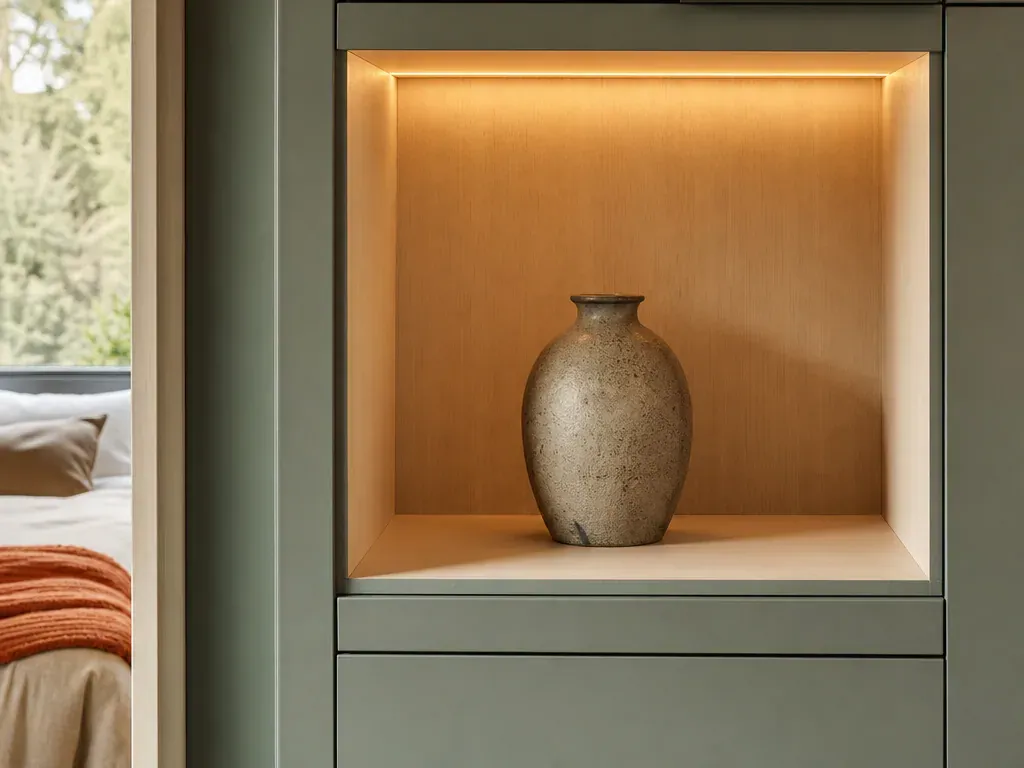 Custom cabinets in Boise Id — a finished alcove with clean returns and true edges